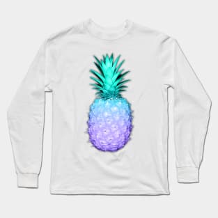 teal purple pineapple Long Sleeve T-Shirt